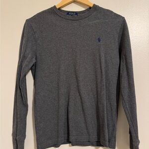 Polo by Ralph Lauren Men's Charcoal Long Sleeve Tee